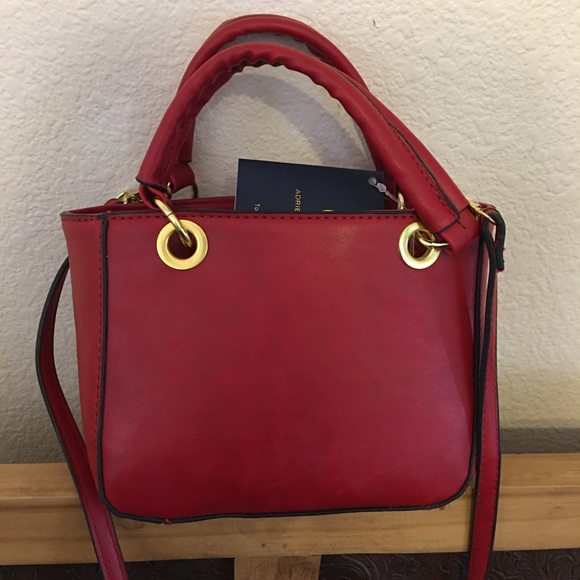 Adrienne Vittadini red crossbody Tote bag NWT - Picture 3 of 16